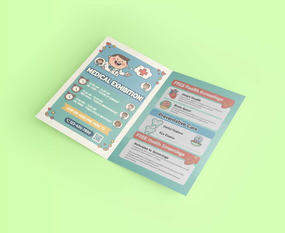 Folded leaflet and flyer printing service in London